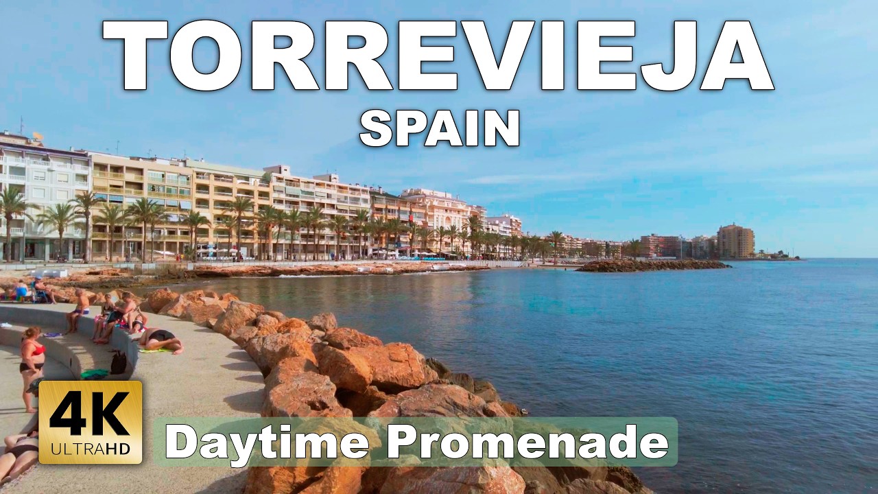 Torrevieja, Spain - Daytime Costa Blanca - Walking tour [4k 60fps]