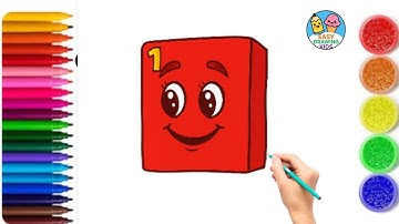 Numberblocks How To Draw Numberblock One | Drawing & Coloring Tutorial For Kids | Art Ideas#number