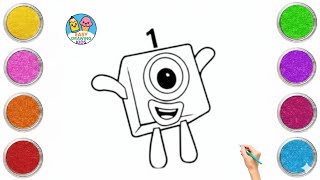 (Numberblocks) How To Draw Numberblock one Drawing & Coloring Tutorial For Kids | Art Ideas#number