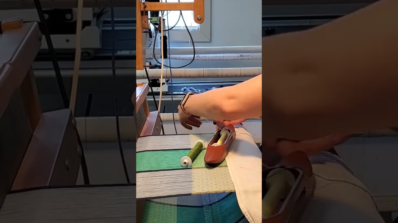 Weaving on AVL loom!  