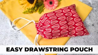 Quick & Easy Drawstring Pouch for Beginners / Sewing Tutorial