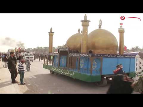 مشايه توافد الموالين لاحياء زيارة الاربعين الحلة18 صفر 1437 باقي38 كم تا كربلاء 30 