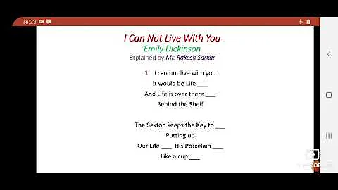 I Can Not Live With You ( explanation line by line in Bengali)