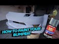 How to spray paint your bumper or car!