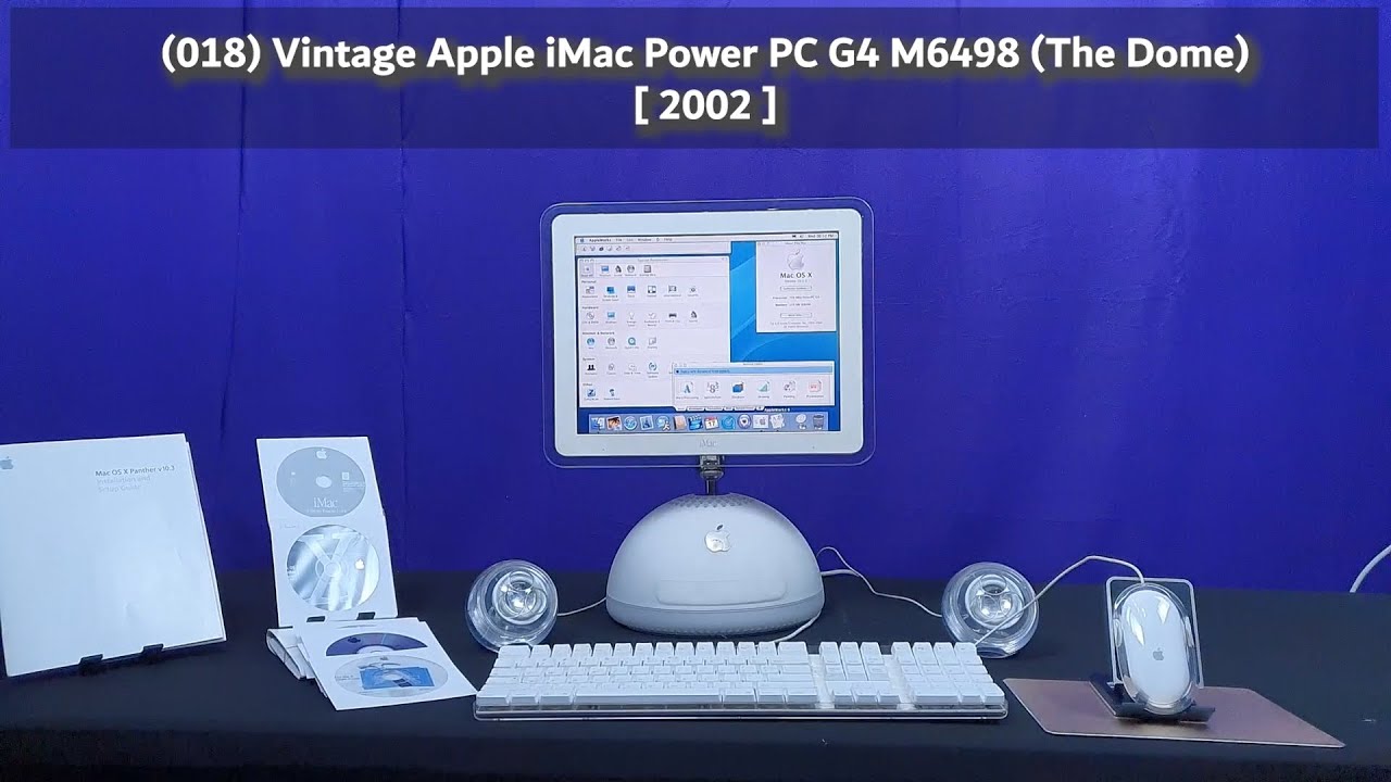 (018) Vintage Apple iMac Power PC G4 M6498 (The Dome) [ 2002 ] - YouTube