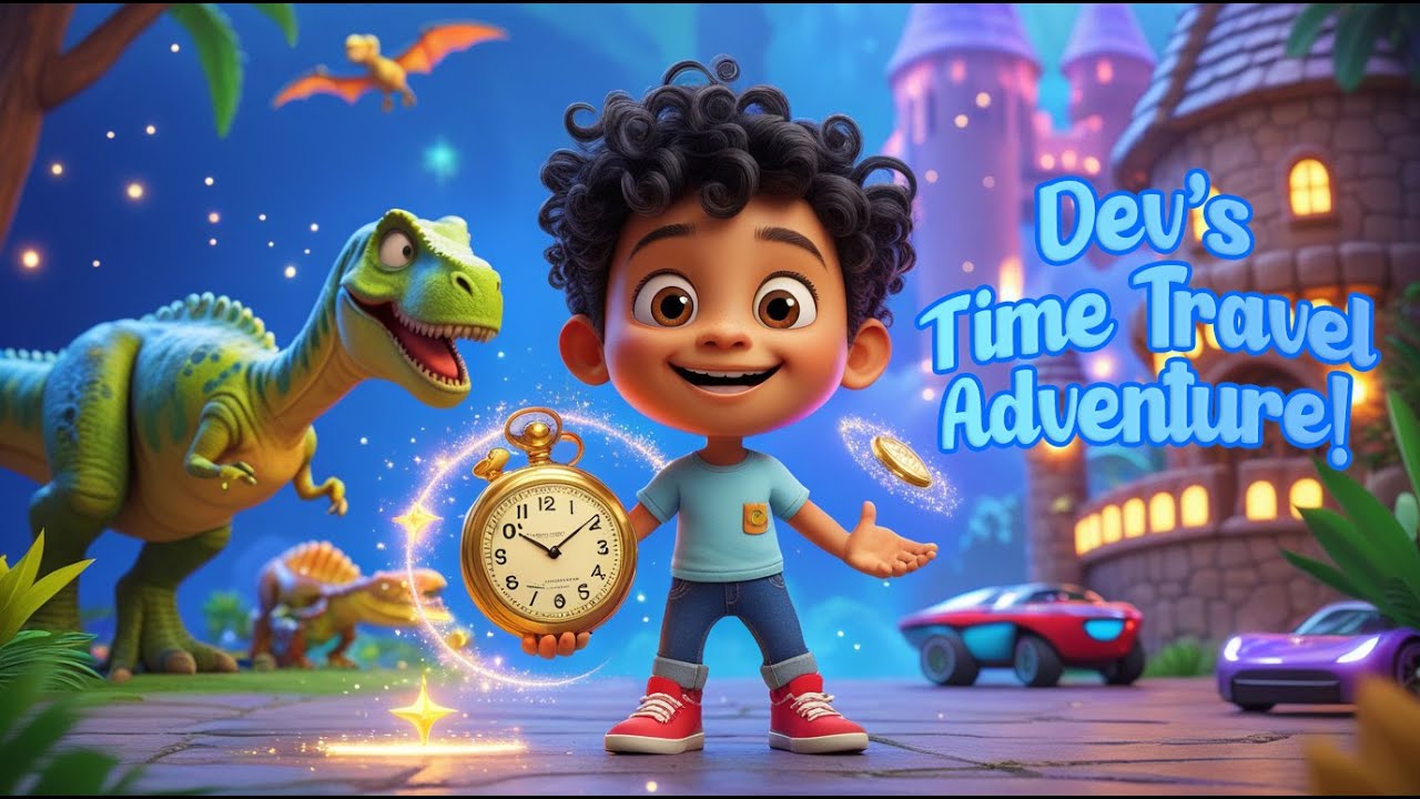 Dev’s Time-Travel Adventure ⏰🦖 | Fun Kids Story #kidsstories # ...