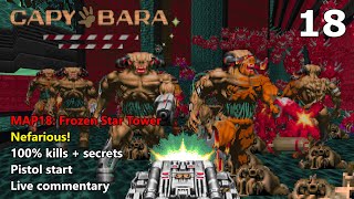 Doom II: Capybara - MAP18: Frozen Star Tower - Nefarious! 100% (UV-max)