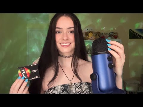 ASMR gum chewing, mic scratching & rambling 🐍