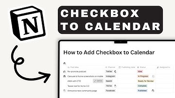 How to Add a Checkbox to Calendar in Notion | Notion Tutorial (2025)