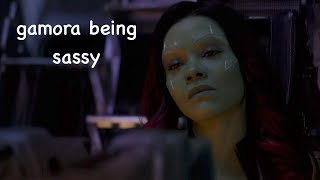 gamora being sassy for 3 minutes straight
