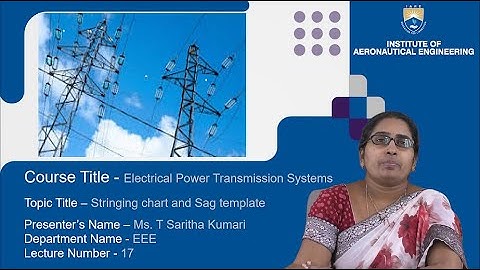 Stringing chart and Sag Template by Ms. T Saritha Kumari