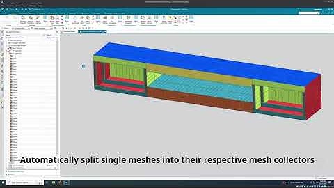 Simcenter3D split mesh into mesh collectors