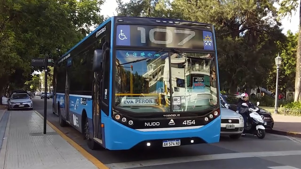 Linea 107 interno 4154 0km!! Bondi Todo Bus Retiro Agrale MT17 Plus ...