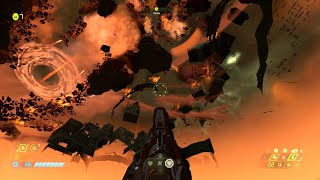 Doom Eternal falling through the world