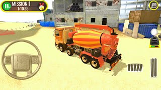 Cement Mixer Construction Site Truck Driver Game | Construction City Android Gameplay screenshot 4