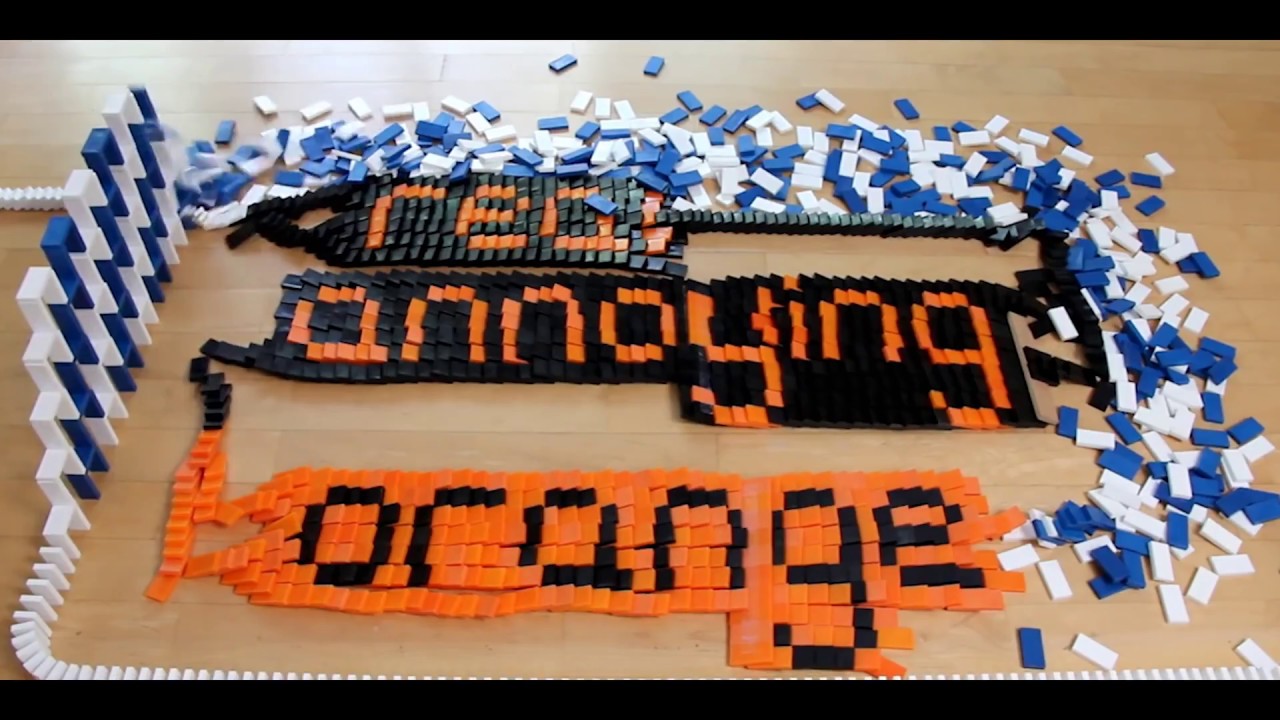 Rewinding 999,999 Dominoes Stand Up !EXTREMELY SATISFYING!