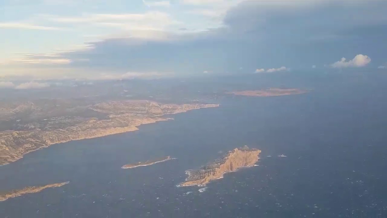 فيديوا رحلة طائرة من مدينة سطيف إلى مدينة مرسيليا بفرنسا مناظر خلابة