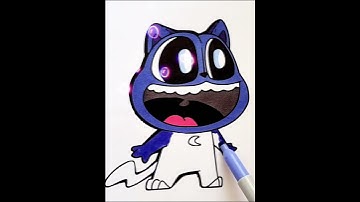 Surprised CatNap / Poppy Playtime / Smiling Critters Coloring Page Shorts #smilingcritters #catnap