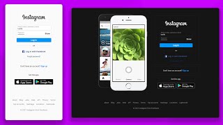 How To Make Instagram Login Page Using HTML CSS JavaScript | Responsive and Darkmode