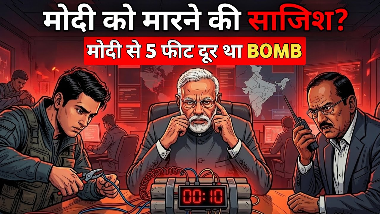 स्टेज के नीचे 5 किलो RDX… और सिर्फ 10 सेकंड 😱 | Kaise Doval Ne Modi Ko Bachaya | 2D Animation