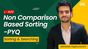 PYQ on Non-Comparison Based Sorting | The Complete Guide to Searching and Sorting | GATE 2023
