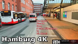 Hamburg Germany Bus Line 20 Saturday Evening 31.10.2020 (4K)