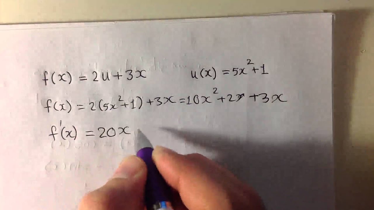 د مرکبو تابع ګانو د مشتق فورمولونه او قوانین