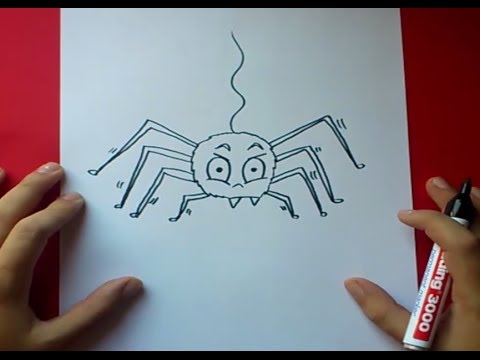 Como dibujar una araña paso a paso 2 | How to draw a spider 2 - YouTube