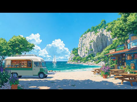 Summer Coffee Moments ☕ Aesthetic Lofi for Relaxing Morning 🌊 Lofi Hip Hop for Study & Relax