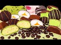 ASMR MUKBANG MATCHA CHOCOLATE PARTY ICE CREAM MOCHI TICO MATCHA YOGURT 말차 초콜릿 초코퐁당 초코떡 아이스크림먹방 