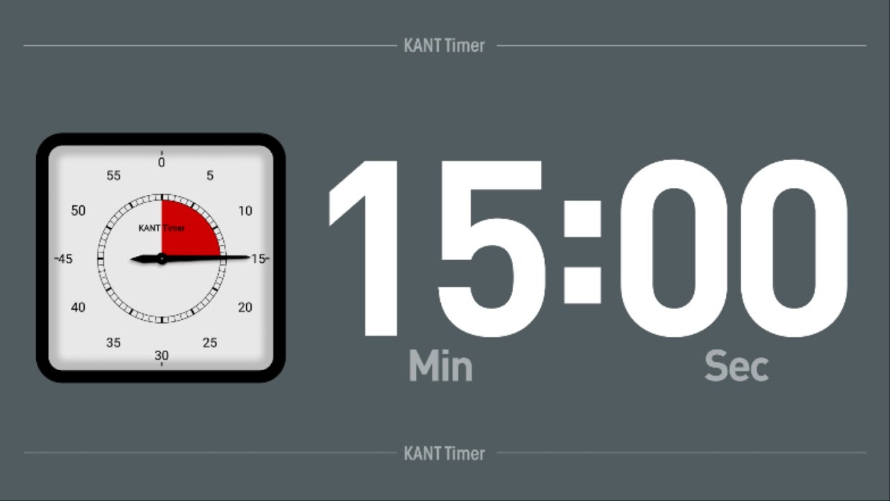 Timer, countdown, kant timer, 15, 15 min, minute, 15minutes.