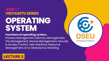 Operating System | Unit - 1 | Functions of OS | Part- 2 | Diploma Semester 1 DSEU | VidyaSetu Series