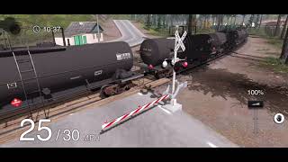 BNSF SD70ACE leading a long train on trainz simulator 3 game￼