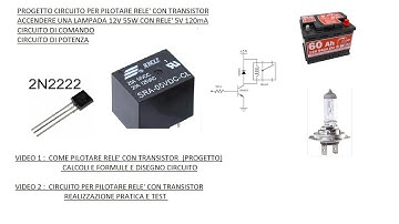 circuito per pilotare un relé con transistor progetto_PRIMA PARTE