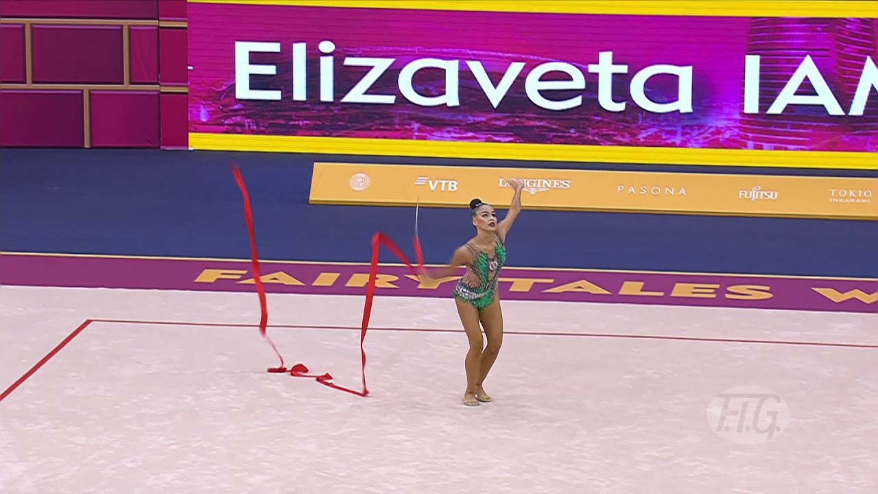 2019 Rhythmic Worlds, Baku (AZE) – Elizaveta IAMPOLSKAIA (MDA), qualifications Ribbon