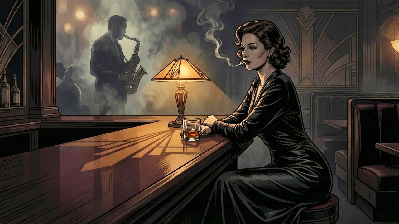 Smooth Noir Jazz 🎷 Cozy 1940s Vintage Bar Vibes