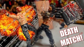 ROMAN REIGNS VS JON MOXLEY EXPLODING BARBED WIRE DEATH MATCH!