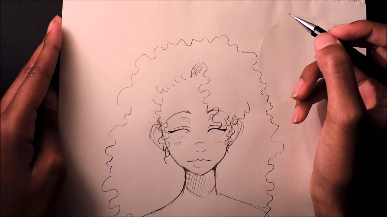 How to Draw Curly/Afro Hair - YouTube