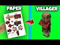 How To Make Minecraft Villager With Paper *Tutorial*