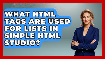 What HTML Tags Are Used for Lists in Simple HTML Studio? | Simple HTML Studio News