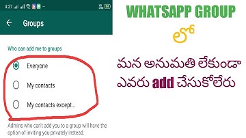 how to stop anyone from adding in #whatsapp group ||  madhu devulapally ||