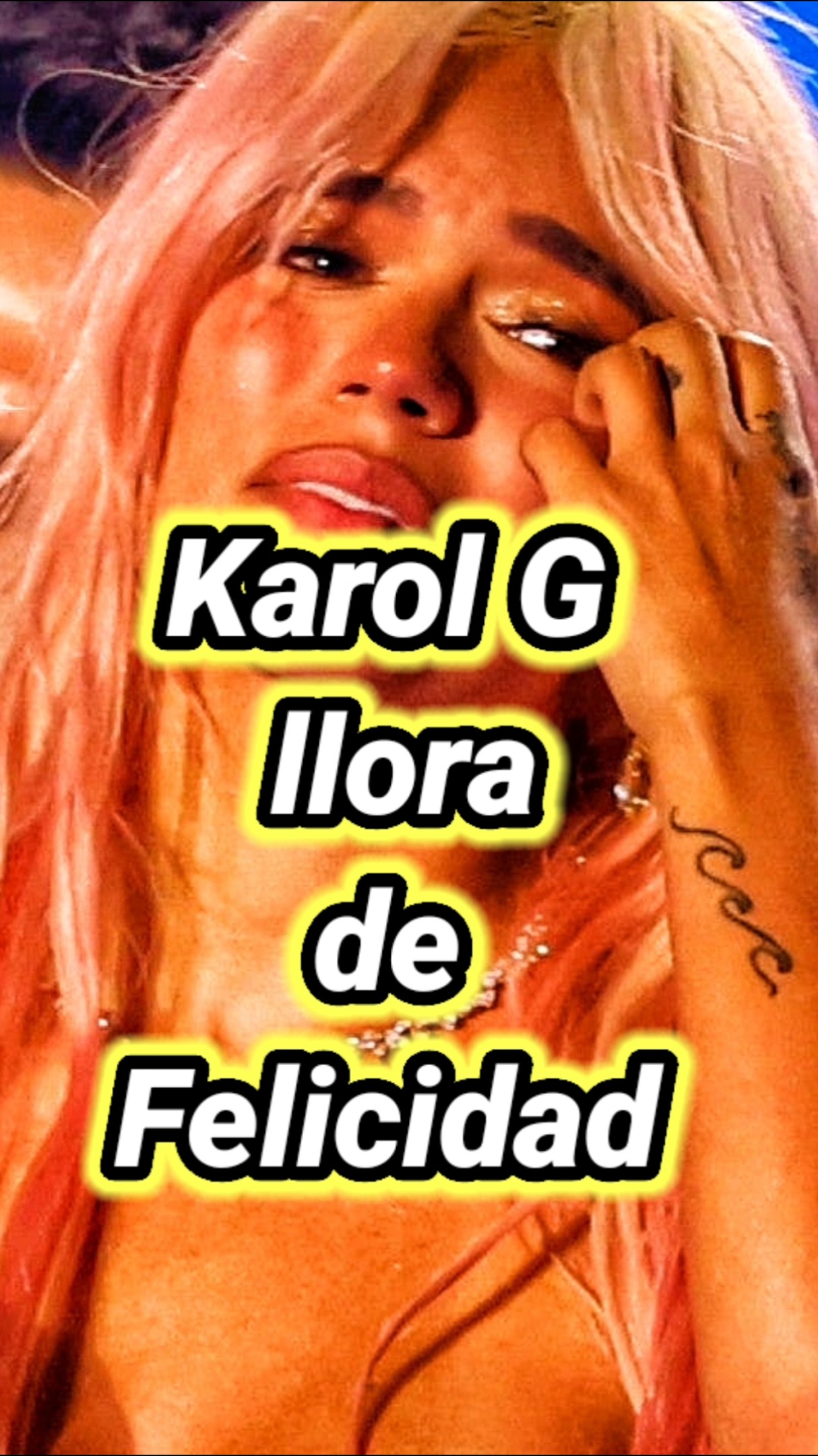 Karol G llora de Felicidad. #bichota #karolg