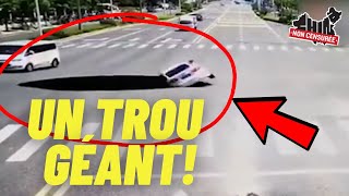 Vf En Chine Des Dolines Gigantesques Engloutissent Voitures Et Bus