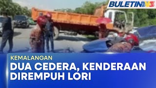 KEMALANGAN | Lori Alami Masalah Brek Rempuh Dua Kenderaan (BU)