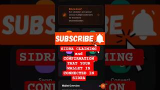 SIDRA CLAIMING and CONFIRMATION THAT YOUR WALLET IS CONNECTED IN SIDRA #sidra #sidrabank #sidrachain