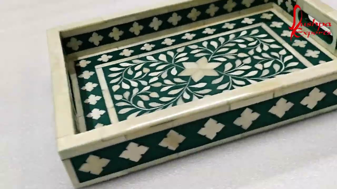 Dark Green Bone Inlay Tray = Instant Aesthetic Upgrade 🌿