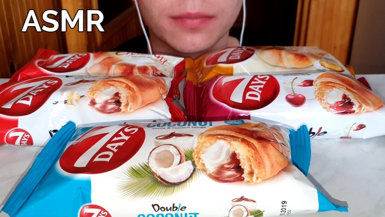ASMR 7 Days Croissant Eating Sounds *NO TALKING*