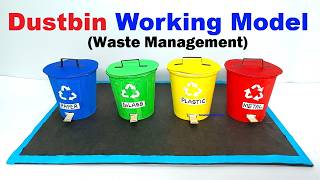 Dustbin Working Model For Science Project Exhibition Using Paper Cups - Diy - Howtofunda