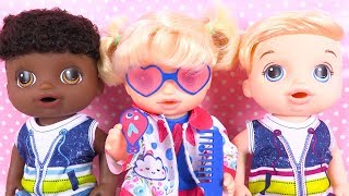 Baby Alive Poupée Garçon et Bébé à la Mode