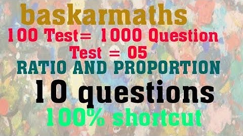Day:5 -Test:5 //Tnpsc group 4 maths target (25/25)//Ratio and proportion //@baskarmaths